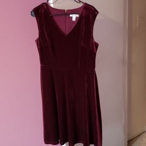 Velour sleeveless dress